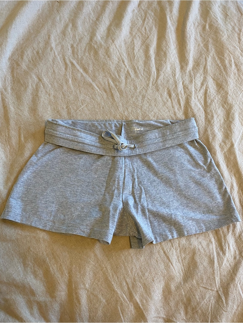 Women's fila Light Gray Athletic Lounge Shorts with Drawstring Waist
